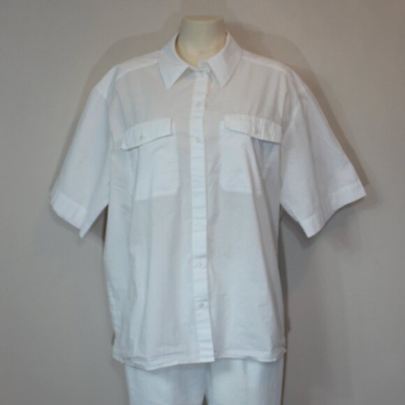 HERSKIND - Helle White  loose-fitted short sleeve Shirt size  EU36 /US Medium - Picture 3 of 8